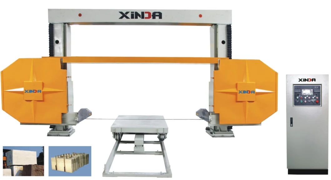 KXJ1500 Automatic Block cutting&amp; squaring wire saw machine with turning table