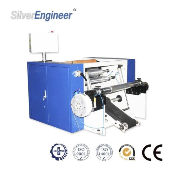 China Manufacturer Cheap Price Semi-Automatic Paper Rewinding Manual Cutting Rewinding Machine for Aluminum Foil