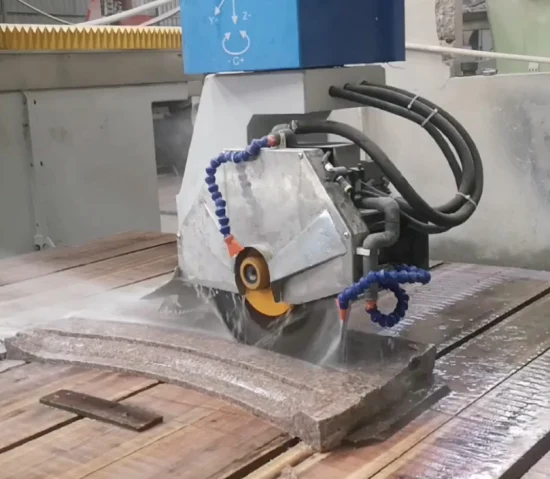 Italian System 5 Axis CNC Bridge Saw Making Kitchen Countertop Cutting Drilling